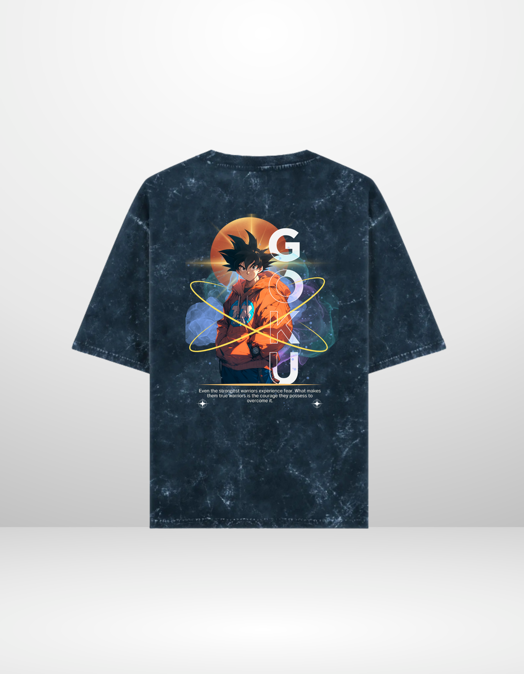GOKU: FEAR NOTHING — ACID WASH OVERSIZED T-SHIRT