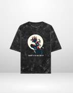 DRAGON BALL COURAGE- MENS ACID WASHED OVERSIZED T-SHIRT