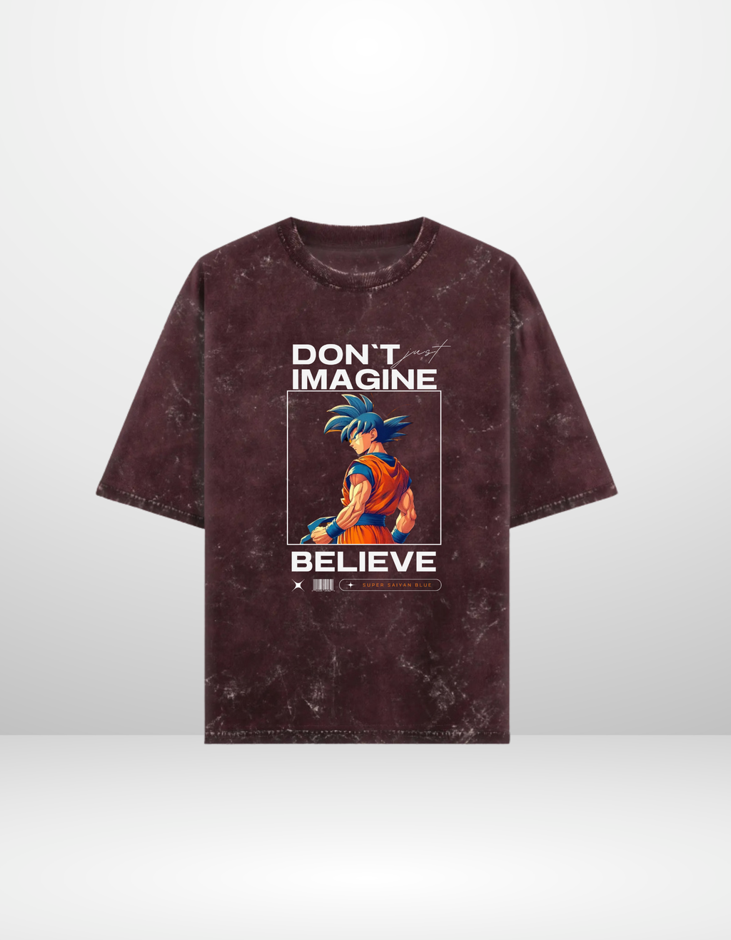 GOKU: BELIEVE — ACID WASH OVERSIZED T-SHIRT