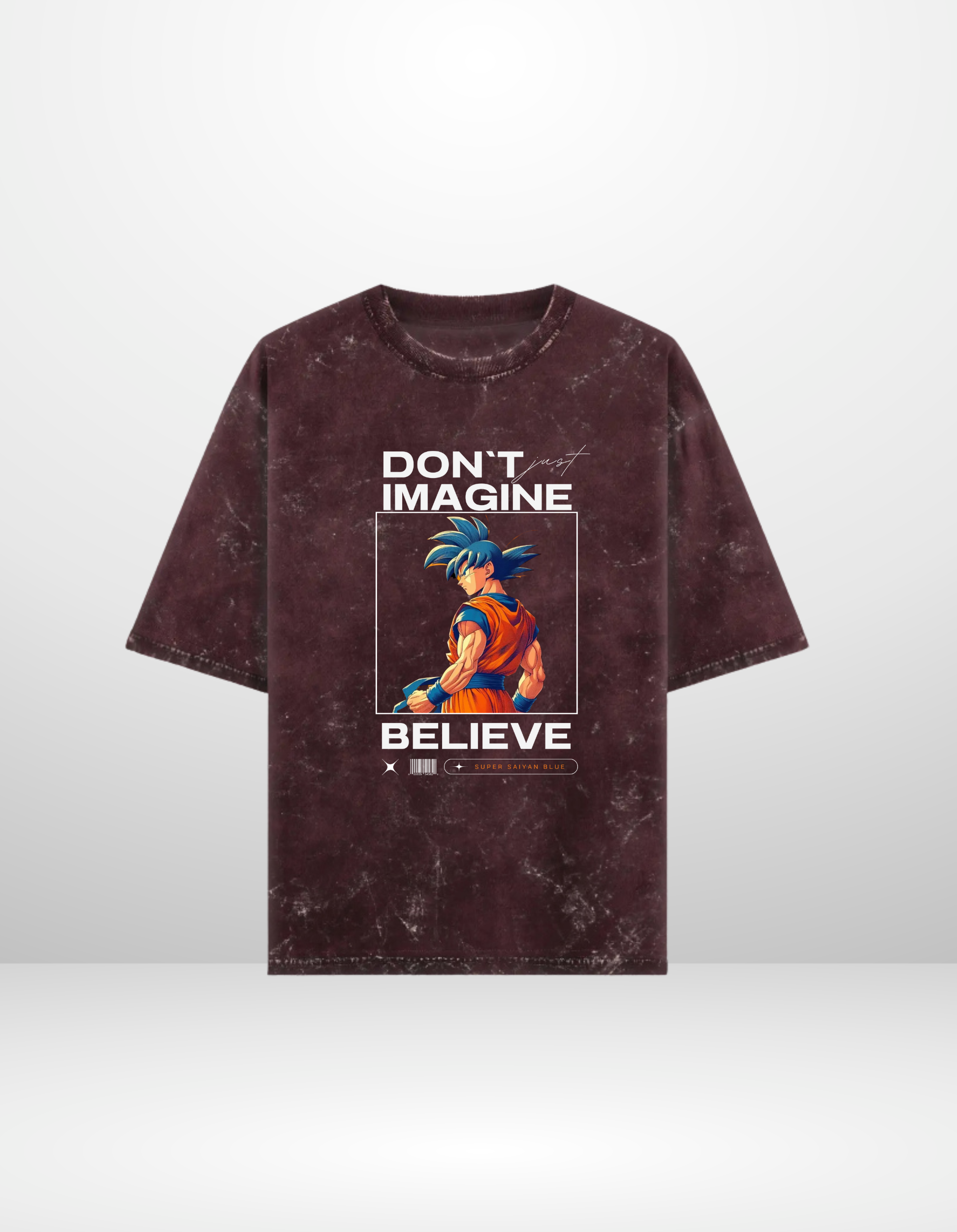 GOKU: BELIEVE — ACID WASH OVERSIZED T-SHIRT