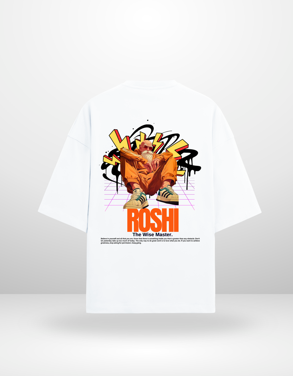 MASTER ROSHI- MENS TERRY OVERSIZED T-SHIRT